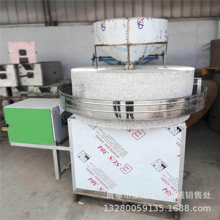 电动面粉石磨机 小型石头材质磨面机 50型号荞麦磨成粉研磨机