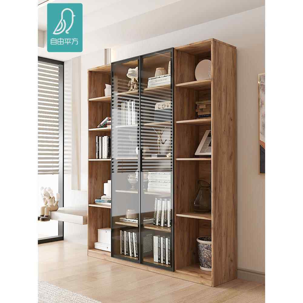 香港包邮包安装简约手办展示柜产品陈列柜家用玻璃门柜子储物柜收