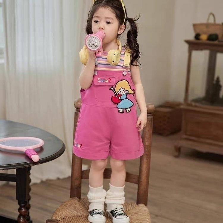多巴胺背带裤女童夏装亲子时装图片