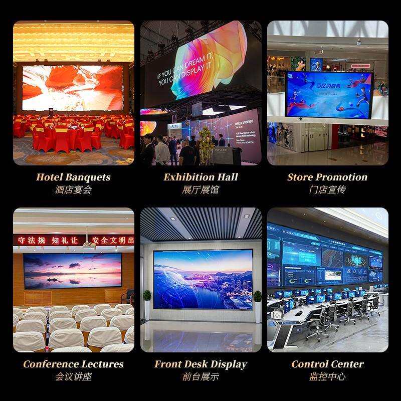 全彩led高清显示大屏幕室内P1.8P2P3广告会议室舞台直播全彩屏