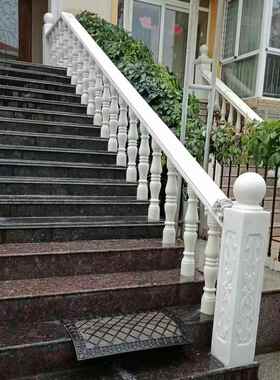 石雕阳台石柱护栏栅栏白色大理石花瓶柱大理石扶手别墅楼梯石栏杆