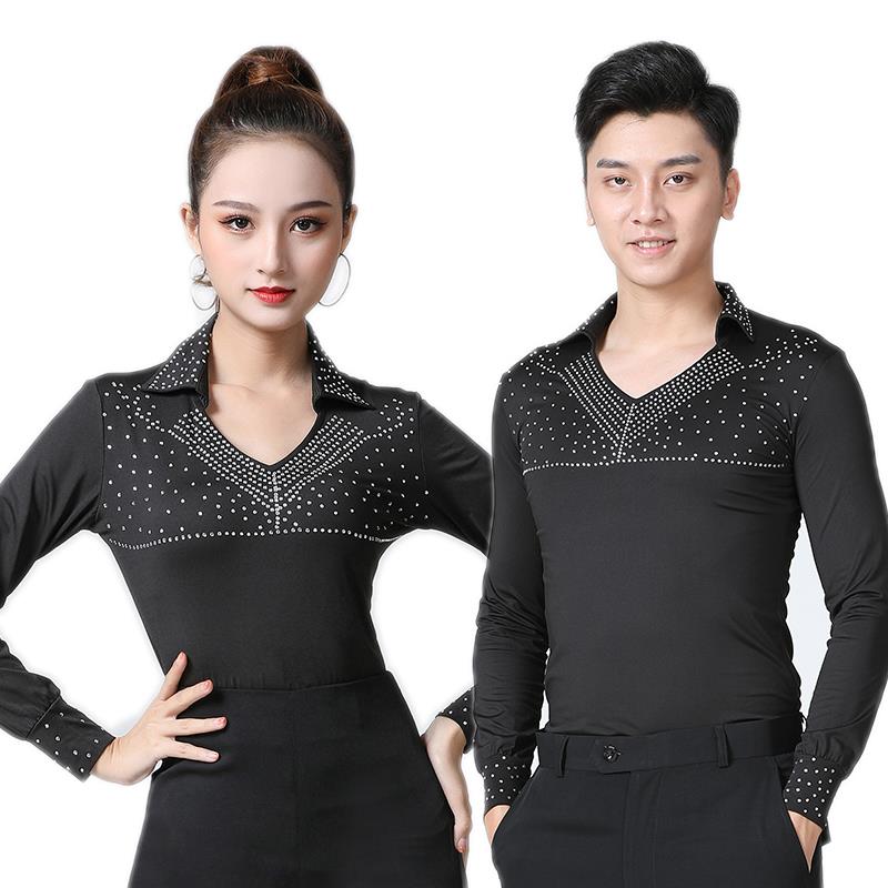 水兵舞演出服男广场拉丁舞服女成年吉特巴舞蹈服装新款上衣表演服