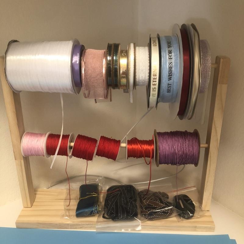 珠宝线收纳架串珠线架子尼绒线鱼丝线水晶弹力线麻绳玉线丝带架