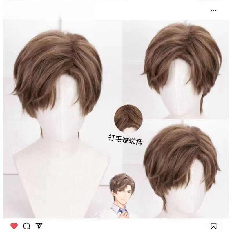 解雨臣cos假发盗墓笔记短发漫画碎盖刘海花爷碎发语花全头套