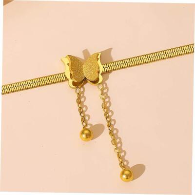 butterfly pendant choker tassel necklace female 蝴蝶流苏项链