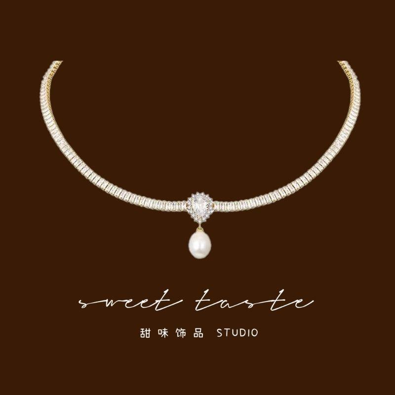 法式赫本风复古项链锁骨链