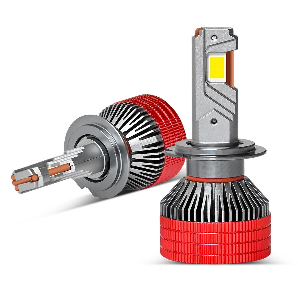 汽车led大灯大功率三铜管大芯片120W超亮远近一体LED车灯H4 H7 H1