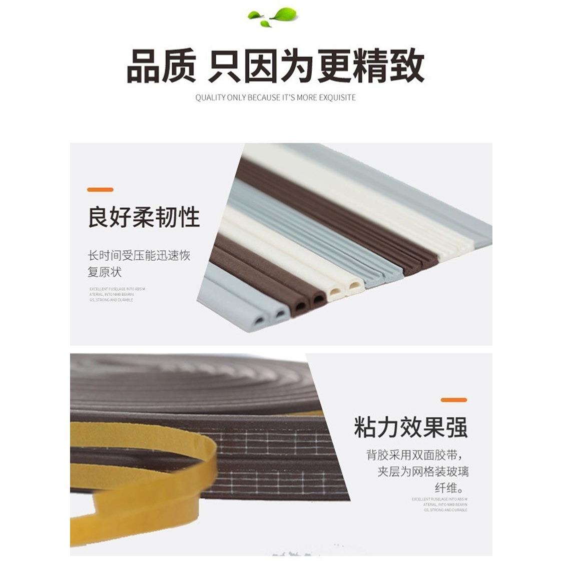 门缝密封胶条窗户防盗门隔音进户房门框防风卧室静音三元乙丙胶条