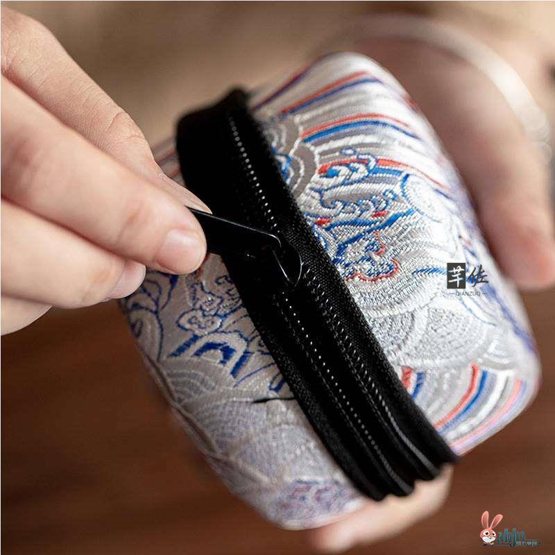 主人杯单杯袋户外便携包高档民族风文玩袋茶具手提小众收纳包