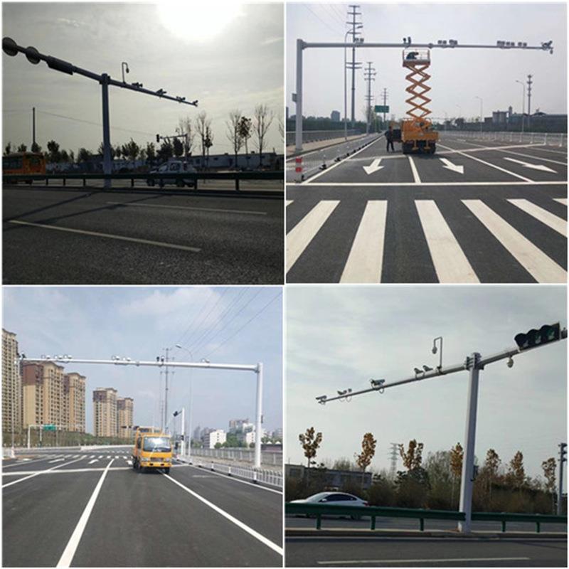 厂家直销八角监控杆6米6.5米道路交通信号灯杆红绿灯杆电警杆L杆