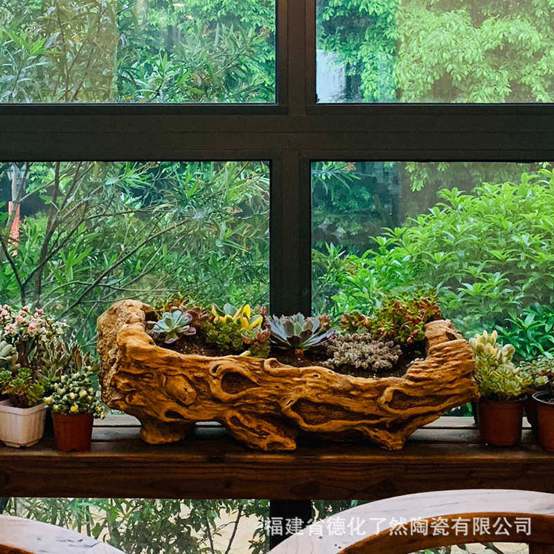 仿树头大花盆树根大号多肉花盆绿植拼盘户外阳台庭院外贸直供,鲜花速递/花卉仿真/绿植园艺,花盆,淘宝优惠券,粉丝福利购,淘宝优惠卷
