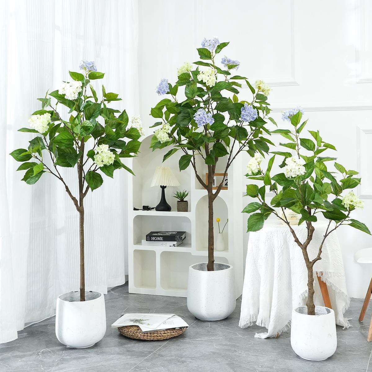 轻奢仿真绿植绣球花树装饰盆景花假绿植摆件仿生拍照室内花束造景
