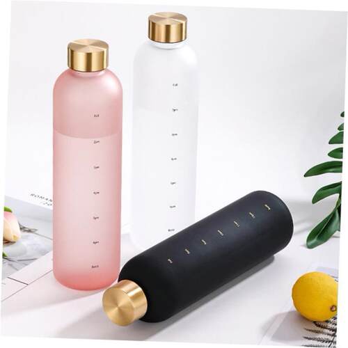 1L Water Bottle With Time Marker 32 OZ Motivational Reusable