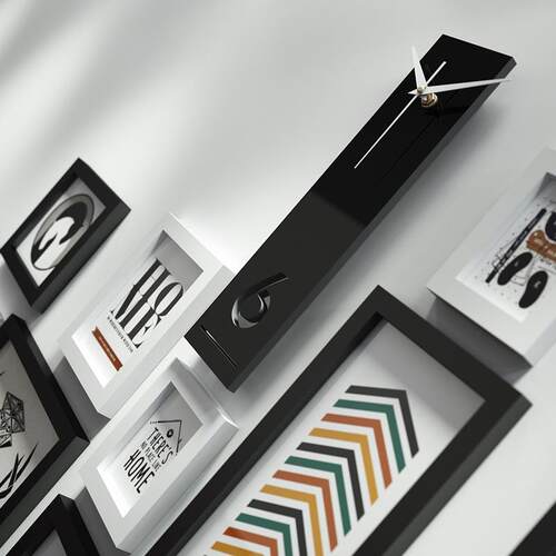 实木_6264_实木相框照片墙楼梯LOFT现代简约装饰画可换相片真钟表