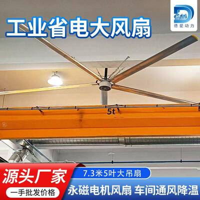 大型节永磁变频工业大扇吊米8厂房篮球场大功率能通风降温大风扇