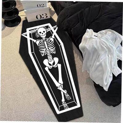 Halloween Decoration Gothic Demon Carpets Skulls Cross Floor