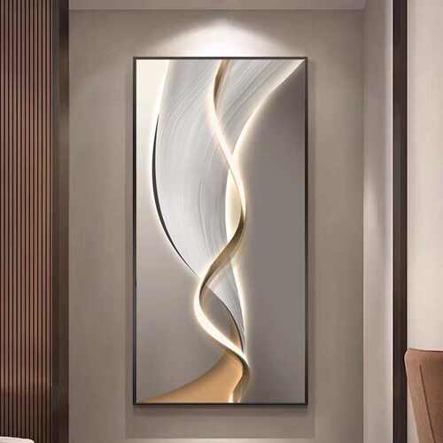 抽象奢墙玄关客厅现代过道轻沙发简约艺术壁画走廊背景挂画装饰画