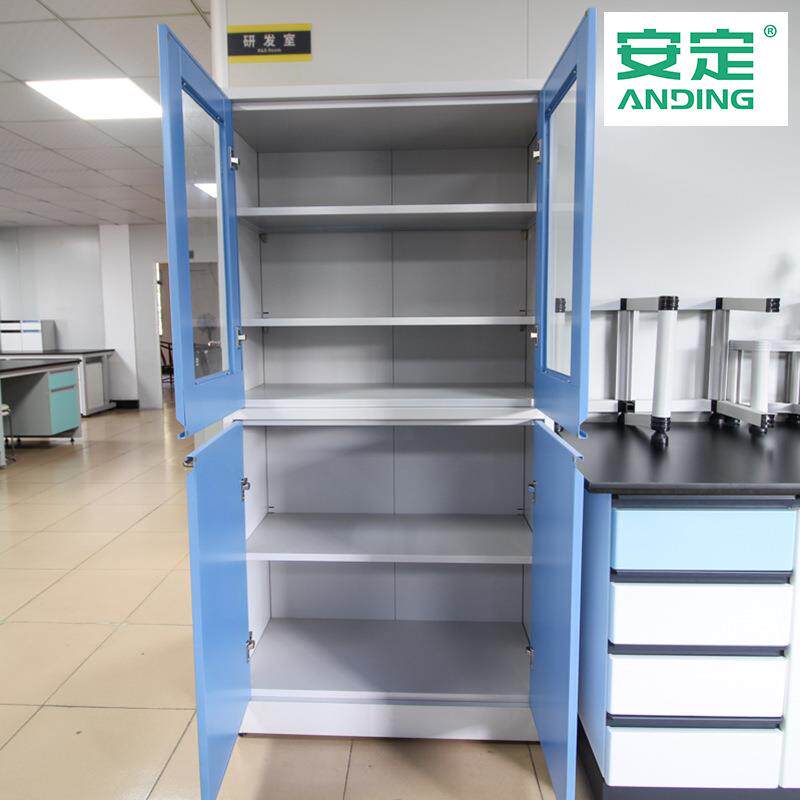 钢制器皿柜钢木实验台边台实验台实验室高柜耐酸碱储存柜