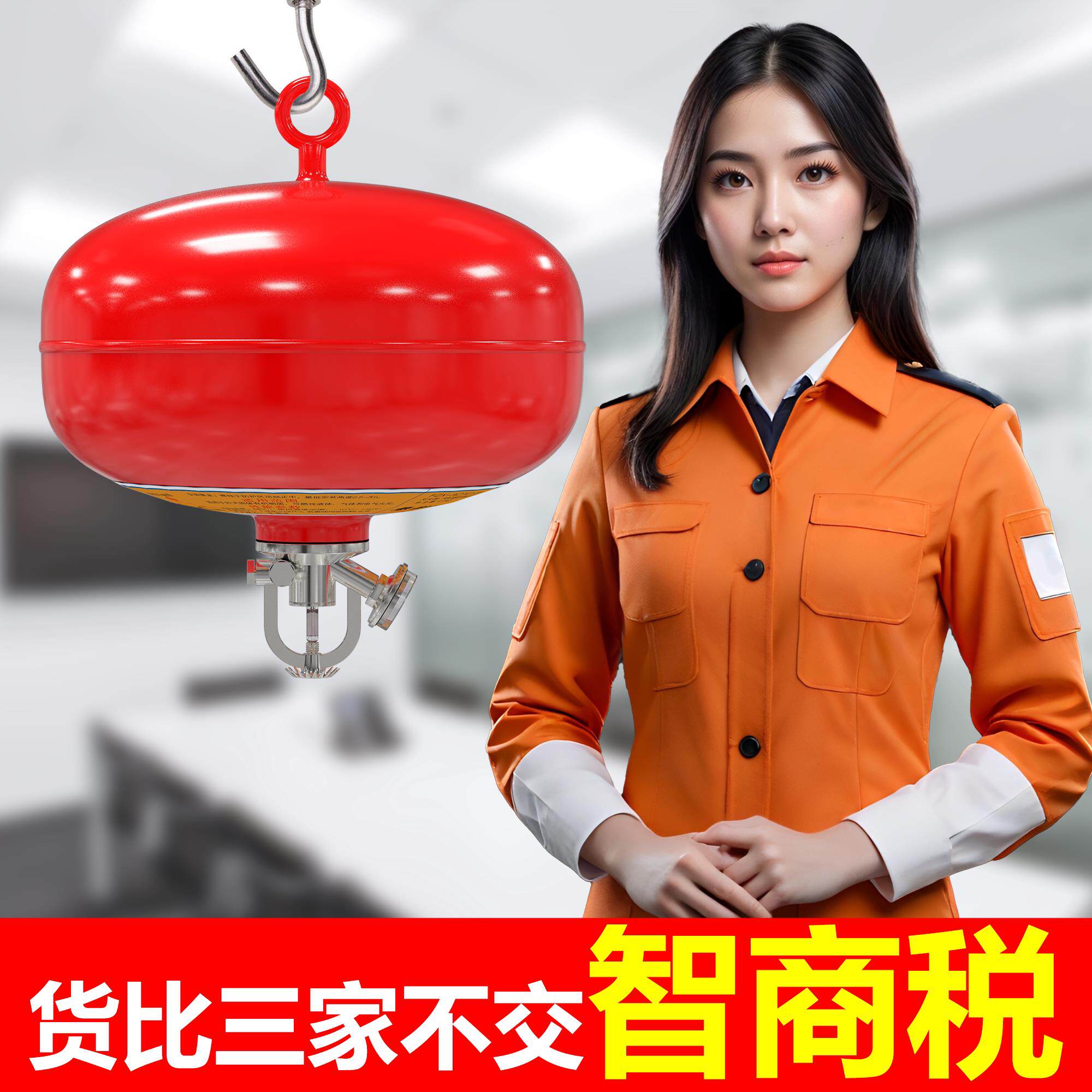 悬挂式干粉七氟丙烷超细干粉灭火器自动灭火装置4kg5kg6kg8kg10kg