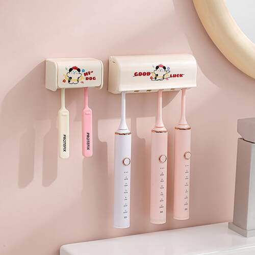 Wall-mounted Multi-functional Toothbrush and Toothpaste Hold