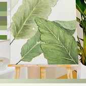 厂家批发肌理画材料填充芭蕉叶丙烯石英砂油彩挂画 包邮