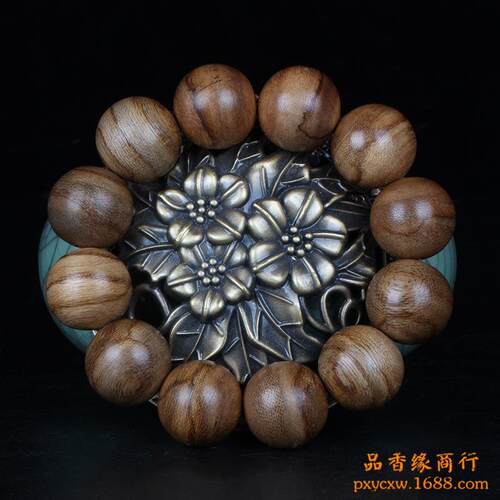 品香缘 马拉OK沉香手串 手链 木质纹理 黄油 沉香佛珠手串