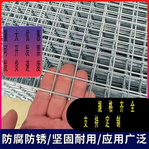 加粗镀锌铁丝焊接网片家用狗笼鸟笼兔笼钢丝网格养殖围栏防护网