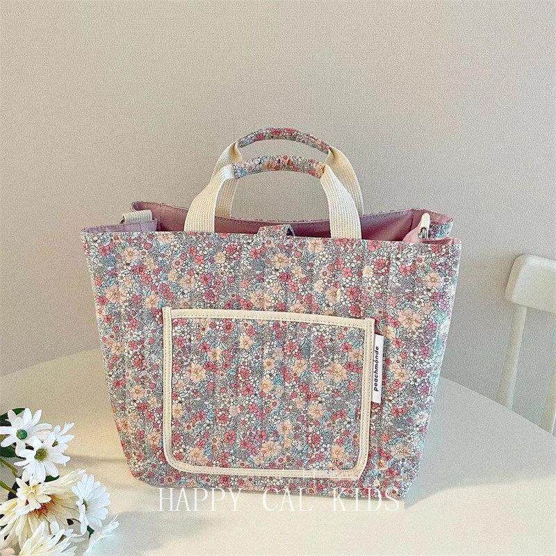 定制韩国花卉母婴包大容量郊游妈咪包多功能轻便包便携式肩包