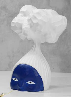 现代艺术人物雕塑抽像人脸树脂创意摆件样板房销售中心软装搭配