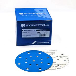 YRN汽E1拜恩车干磨砂纸B陶瓷磨料植绒6寸7孔抛光圆盘砂1LDC50mm