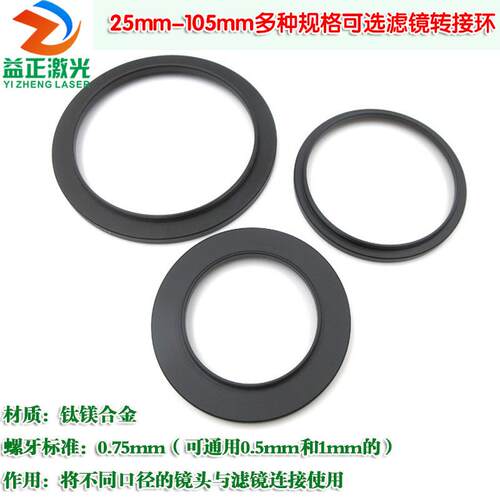 YZ牌25mm-105mm200多种规格可选滤镜转接环滤光片套圈玻璃镜头框