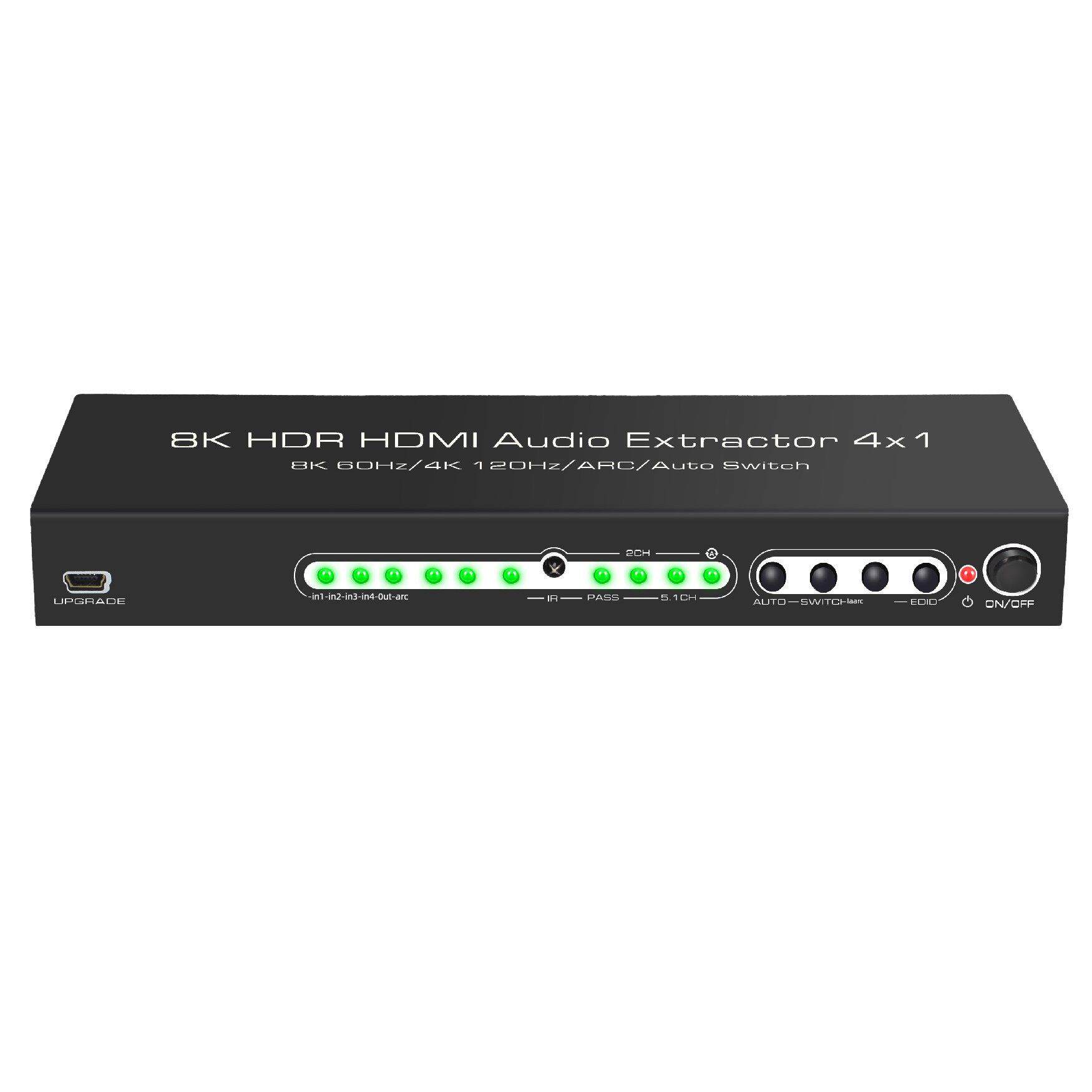 魔兽HDMI 2.1版 4进2出高清切换器 带音频分离 8K@60Hz杜比全景声