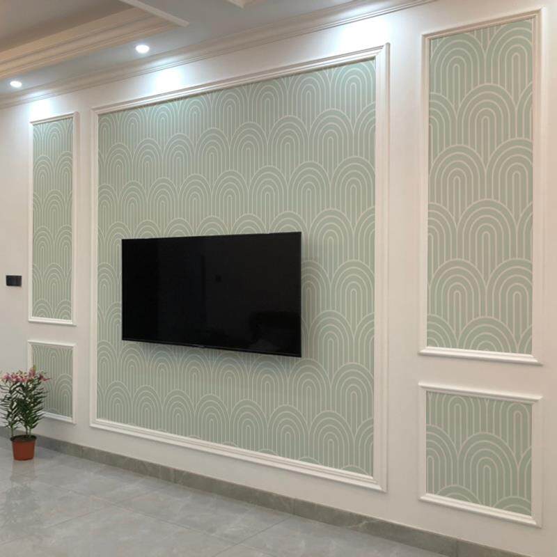 现代简约电视背景墙壁纸卧室墙纸客厅沙发背景墙壁布线条无缝墙布