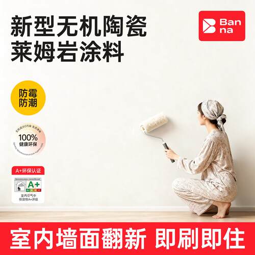 新型水性无机陶瓷涂料翻新专用家用室内墙面漆防水防潮乳胶漆自刷