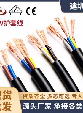 护套线RVV4*2.546平方VDE认证护套电源线H05VV-F软电线电缆黑色