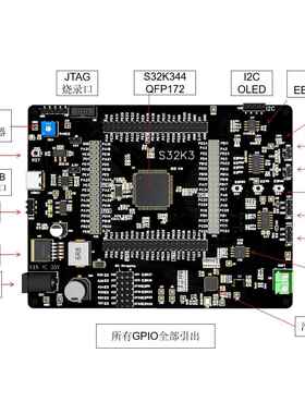 S32K344/324/314大开发板EVB评估板 HDQFP172 百兆以太网 autosar