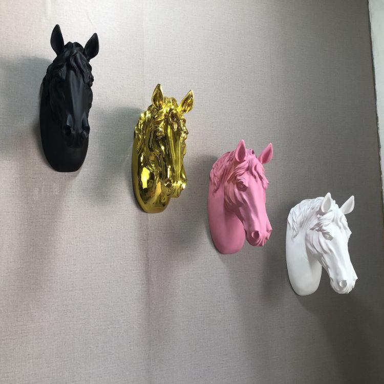 十生20231121肖马头挂饰家居墙面景玄壁关装二饰背树脂工艺品摆件