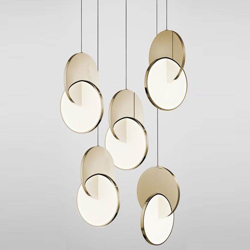 北欧创意金属餐厅吊灯极简后现代客厅餐厅楼梯间卧室床头组合吊灯