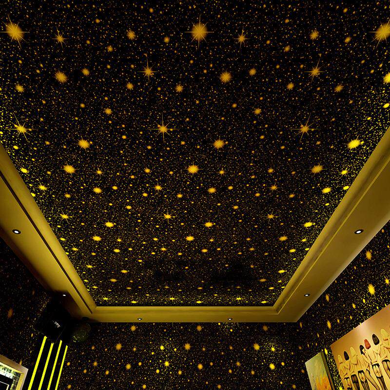 宇宙星空墙纸天花板3d立体卧室星球梦幻图案顶纸吊顶房顶KTV壁纸