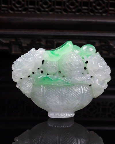 缅甸天然真品翡翠冰飘绿花高端精品厚装珠宝闪拍花蓝玉吊坠49.02g