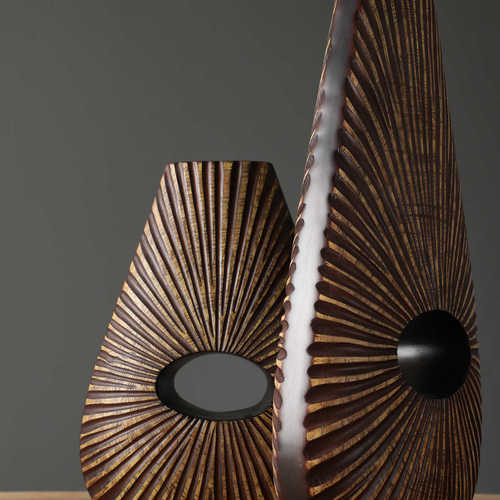 创意ins异形花瓶桌面客厅餐厅摆件树脂插花花瓶艺术装饰