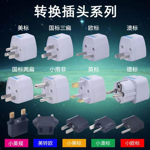 AC Wall Power Adapter China and UK Plug to US Plug Socket P
