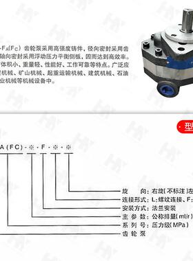 液压油泵CB-Fc2泵5装载机堆高0机齿轮32齿轮油泵40行走泵5/63液压