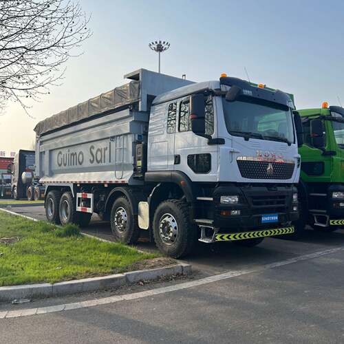 跨境出口豪沃HOWO翻斗自卸车前四后八渣土车工程运输车