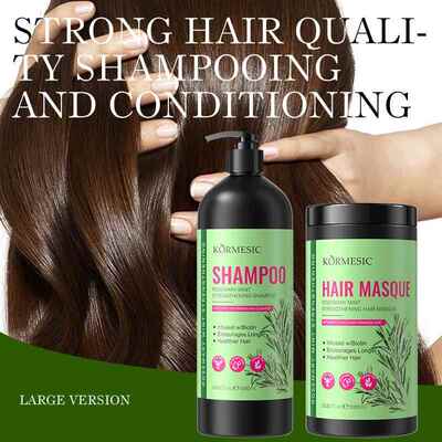 KORMESIC大容量迷迭香薄荷洗发护发shampoo组合跨境外贸厂家