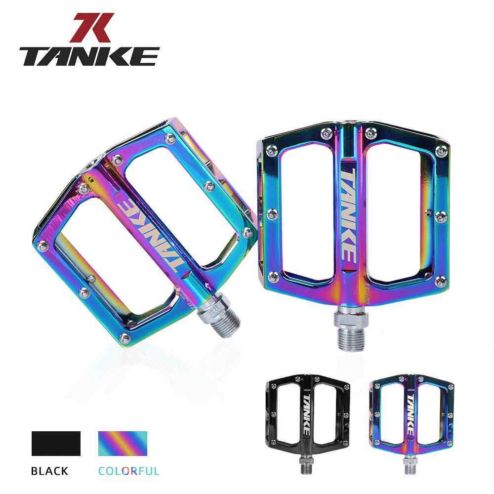 自行车踏板TANKE TP-20超轻铝合金彩色空心轴承配件山地车脚踏板