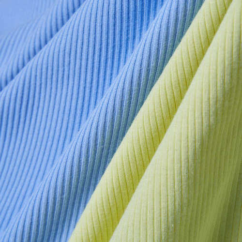 优可丝坑条拉架4*2螺纹面料 250G棉氨纶针织打底弹力布料 螺纹布