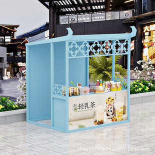 文旅集市活动摆摊架夜市商业街促销 棚铁艺创意花车移动地摊展示架