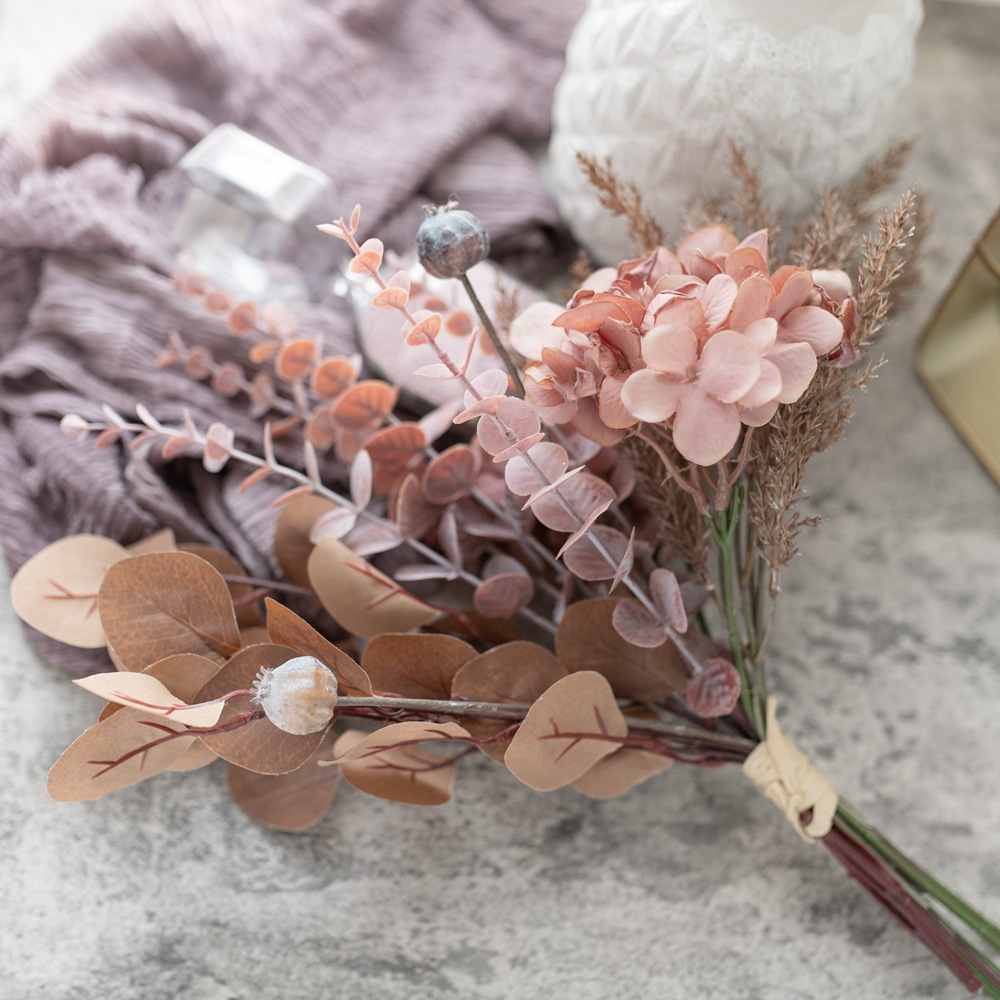 晴木花束庆家居装饰花婚捧花束墙饰CF01025墙挂仿真花跨烟境CF手0