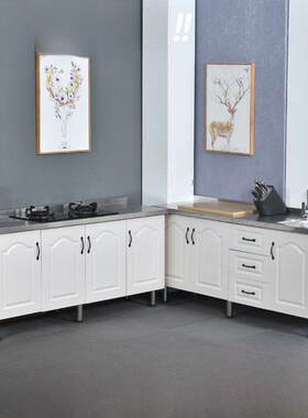 厨房组装简易橱柜不锈钢橱柜脸盆经济型家庭租赁炉灶橱柜易鑫定制